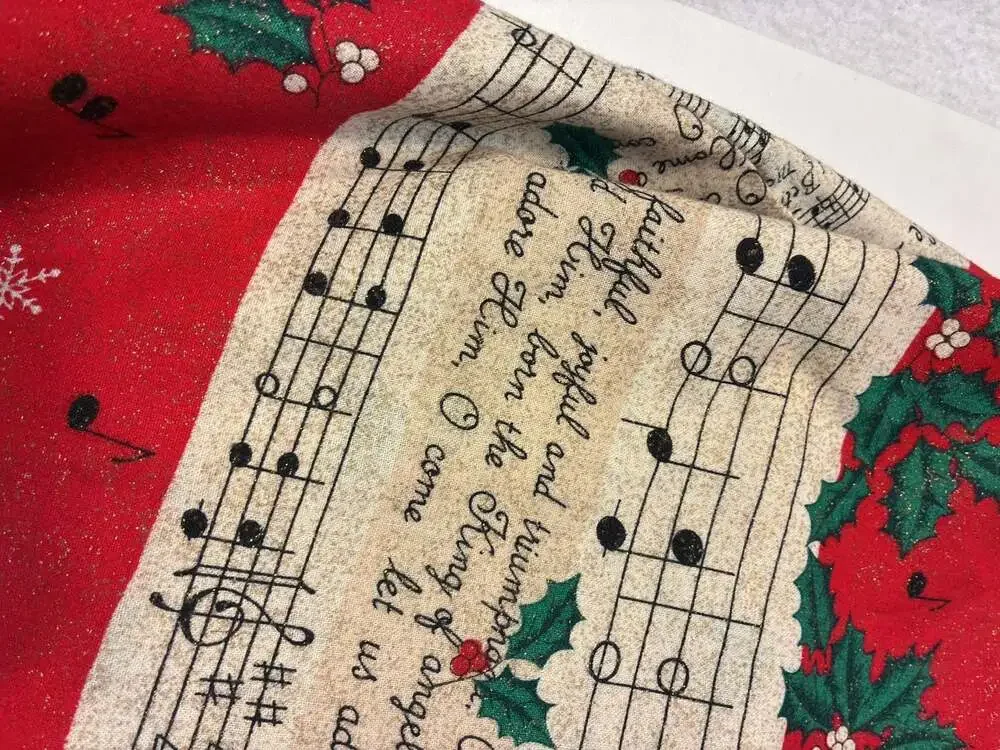 Vintage Fabric Traditions Holiday Harmony Christmas Vest Sewing Panel